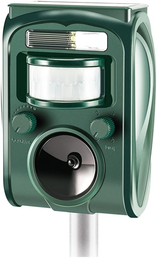 Famisym Cat Repellent Ultrasonic Fox Repeller Solar Battery